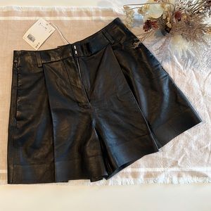 COS Pleated Leather Short